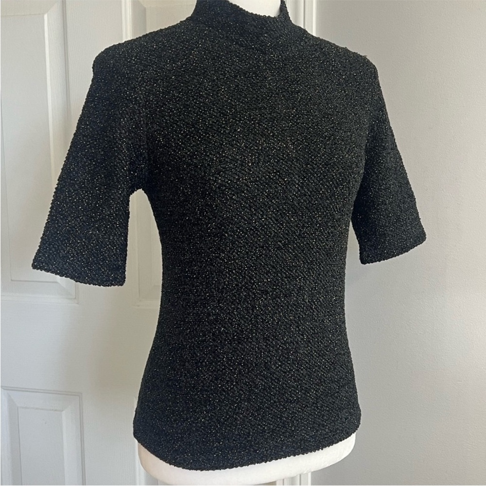 Zara Black Short Sleeve Top Size S